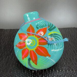 Hand Made Mexican Pottery Redware Ornament Figurine Hanging Decor Mexico VTG